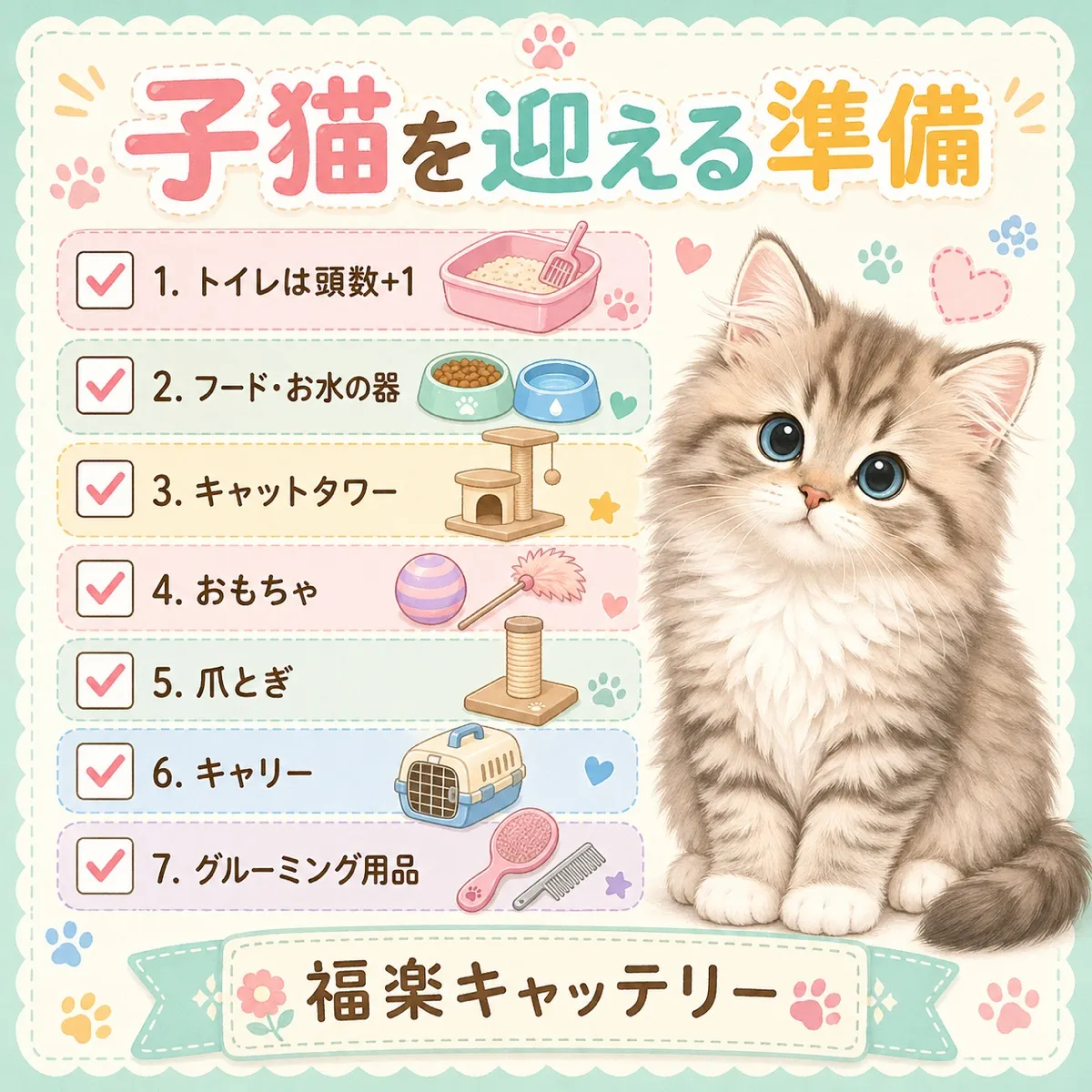 新しい子猫を迎える準備