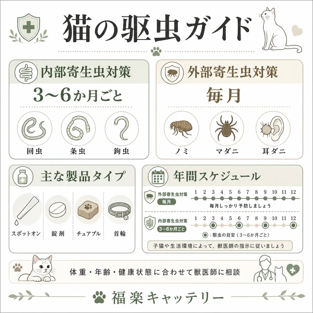 寄生虫の駆虫スケジュール