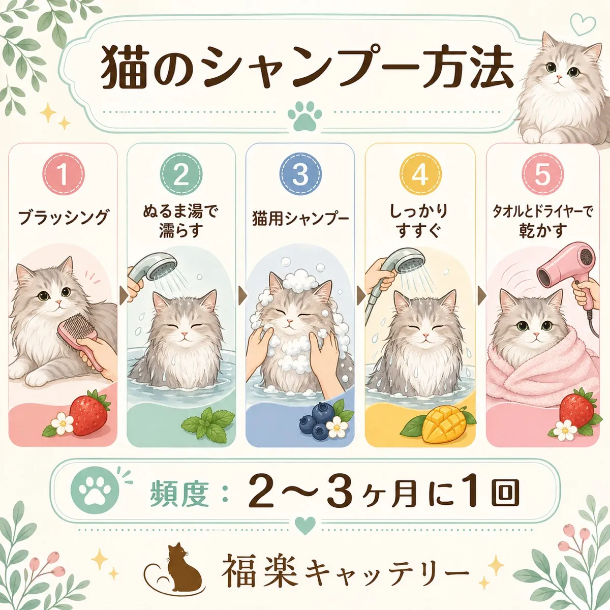 猫の正しい洗い方