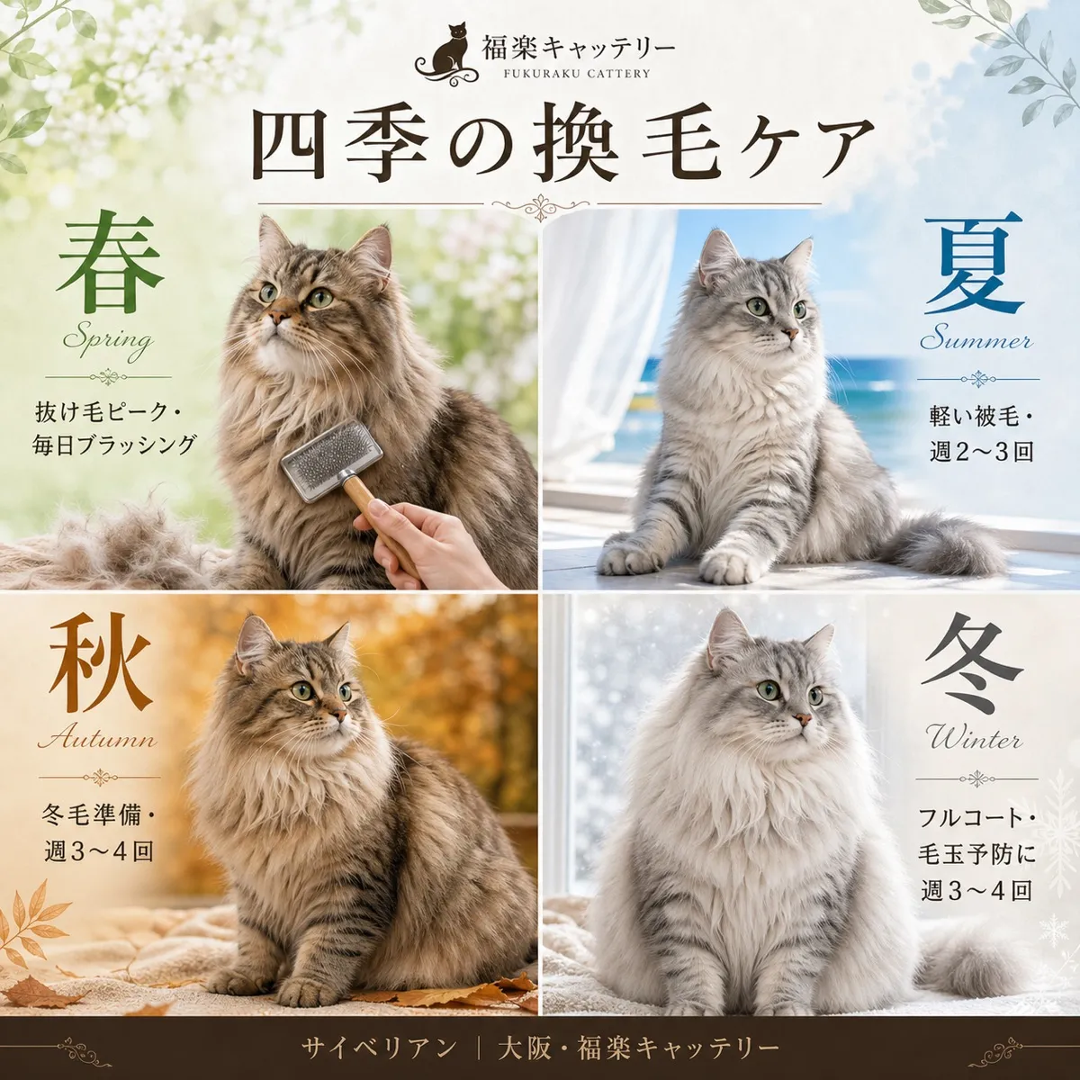 四季の換毛サイクル