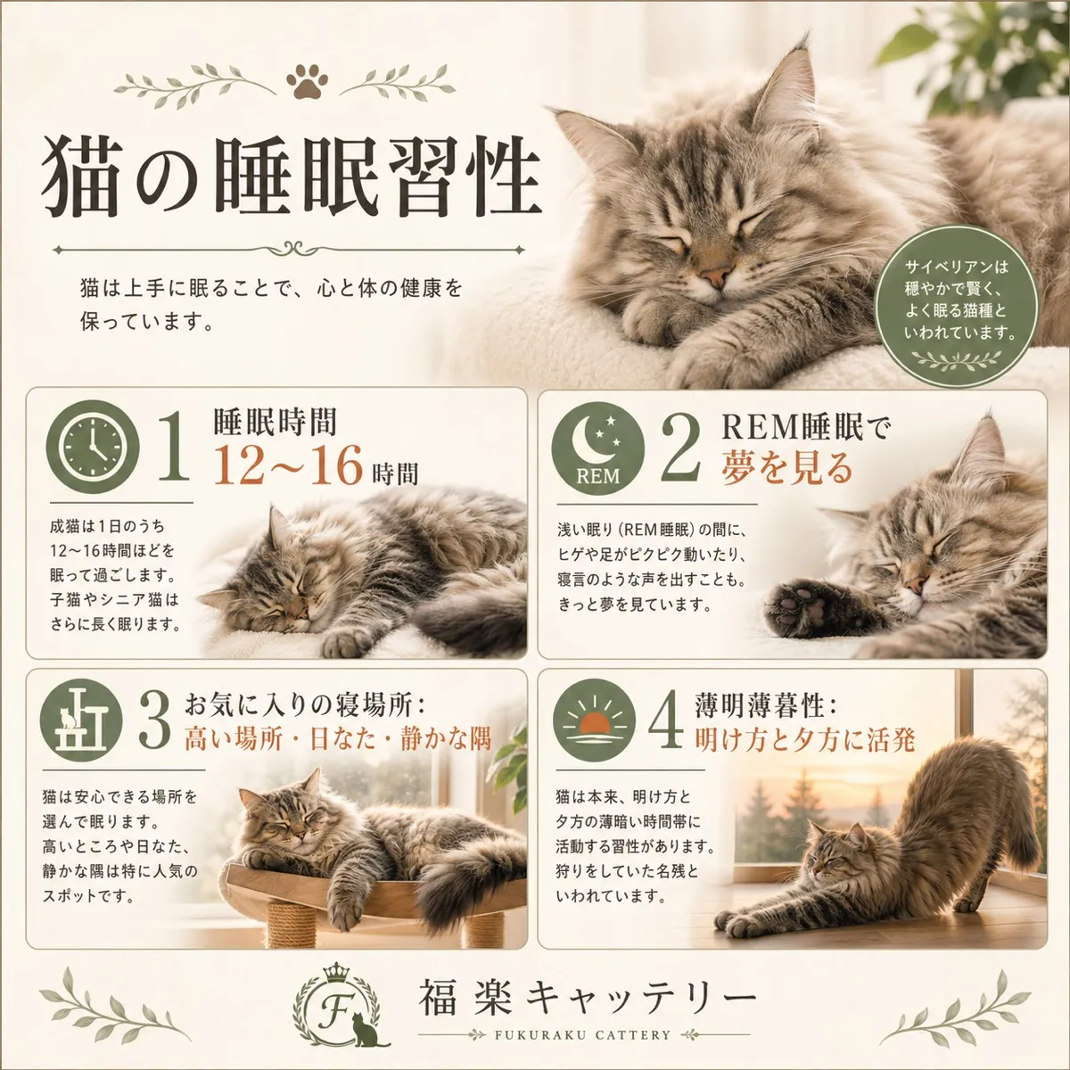 猫の睡眠サイクル