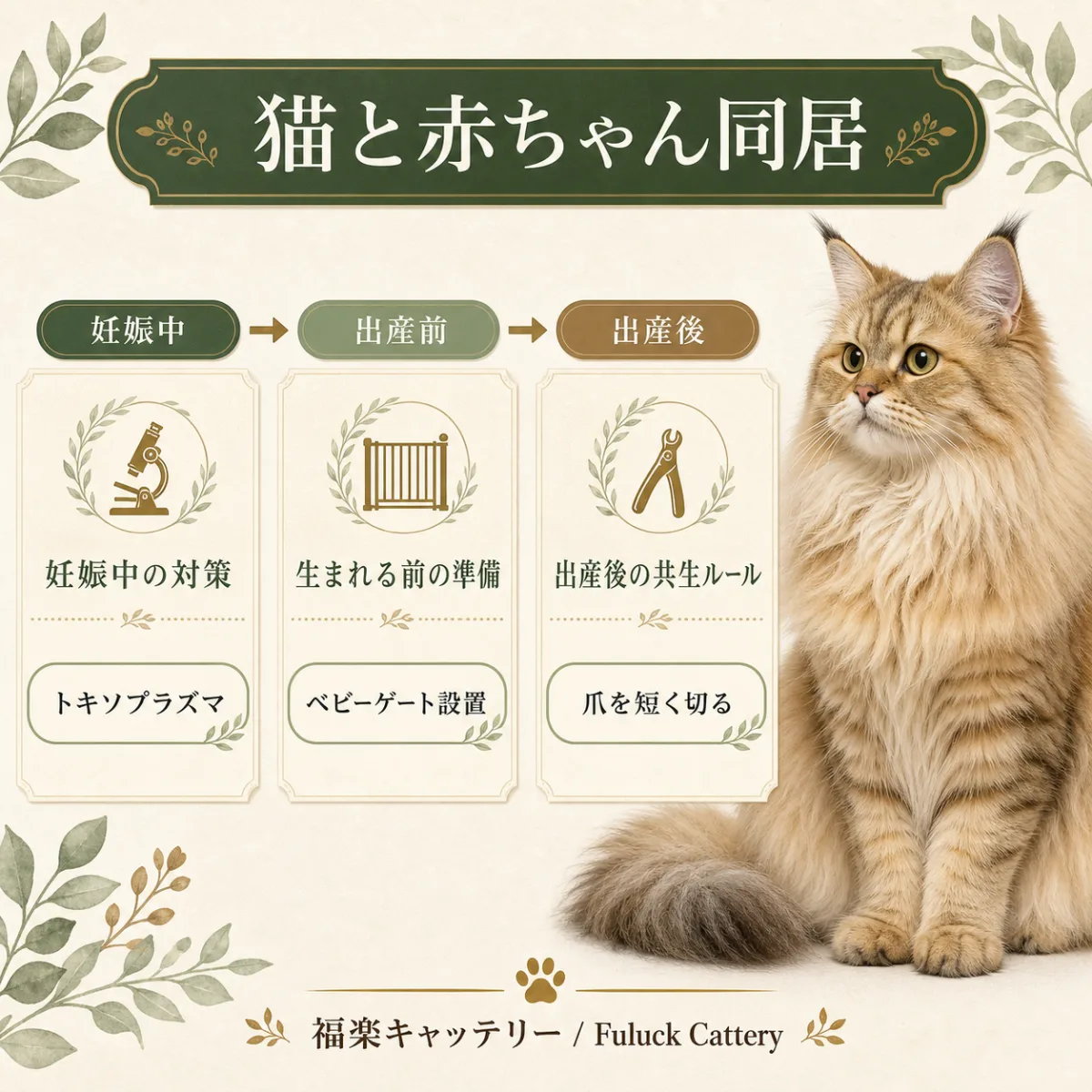 猫と赤ちゃんの安全な同居ガイド：妊娠中から出産後まで3ステップで解説