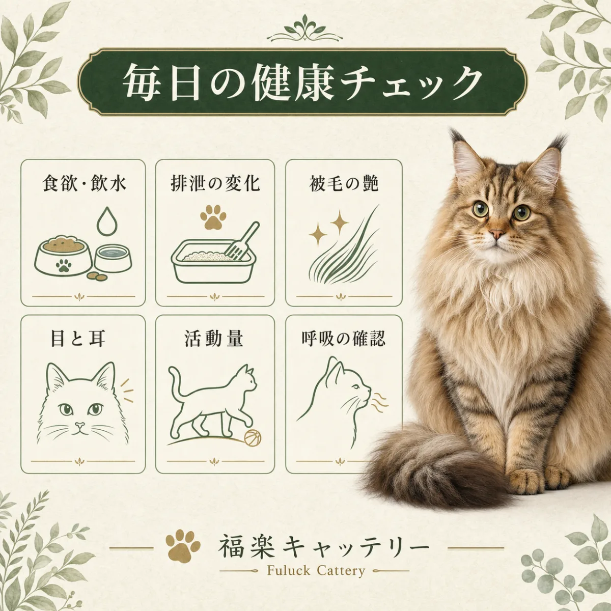 猫の健康を毎日チェックすべき9つの観察ポイント一覧