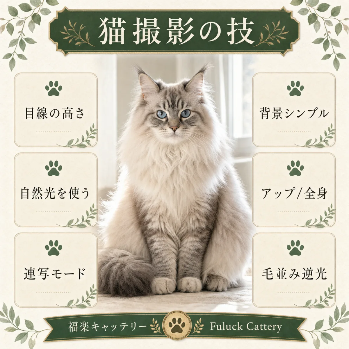 スマホで猫を可愛く撮る10のテクニック｜福楽キャッテリー