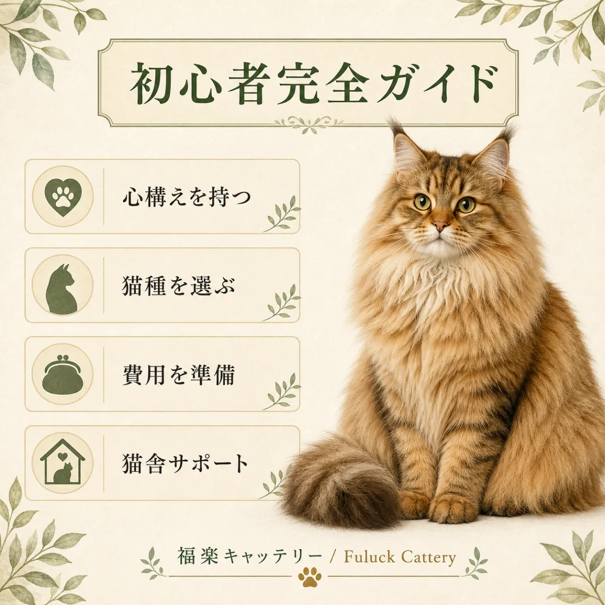 初めて猫を飼う方向け完全ガイド｜福楽キャッテリー