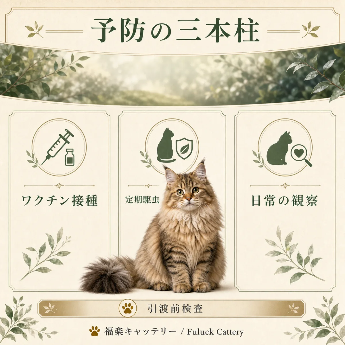 子猫の病気予防・予防の三本柱｜福楽キャッテリー