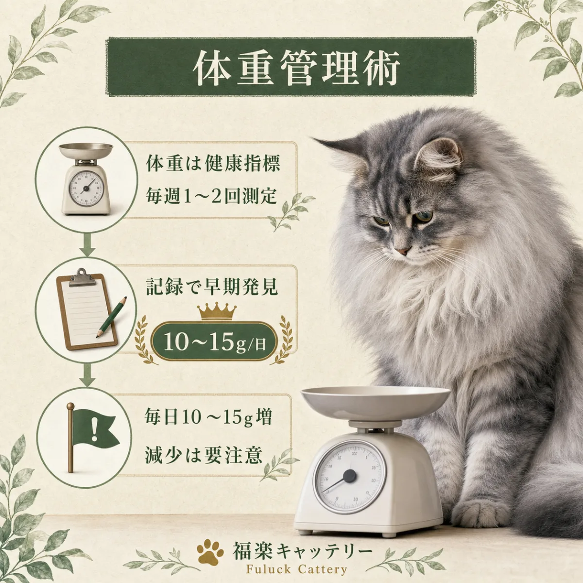 子猫の体重管理｜測定・記録・早期発見の3ステップ解説