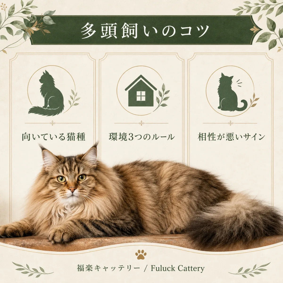 猫の多頭飼いを成功させる3つのポイント｜福楽キャッテリー