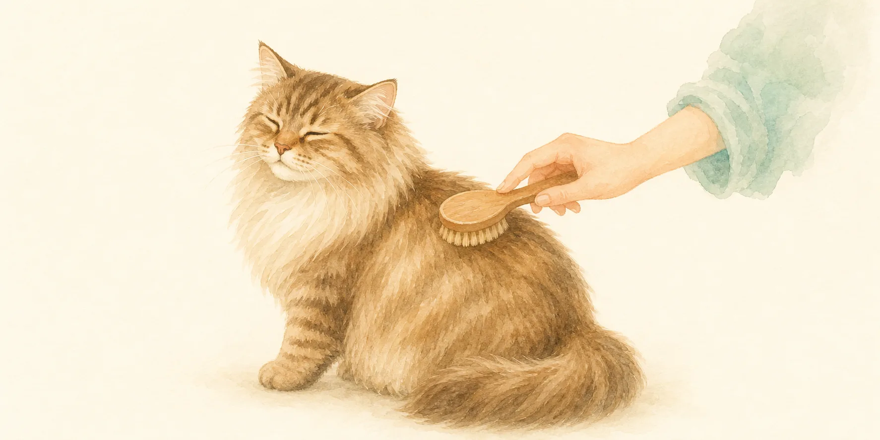 猫の被毛をやさしく整える福楽ペットの基本ケア