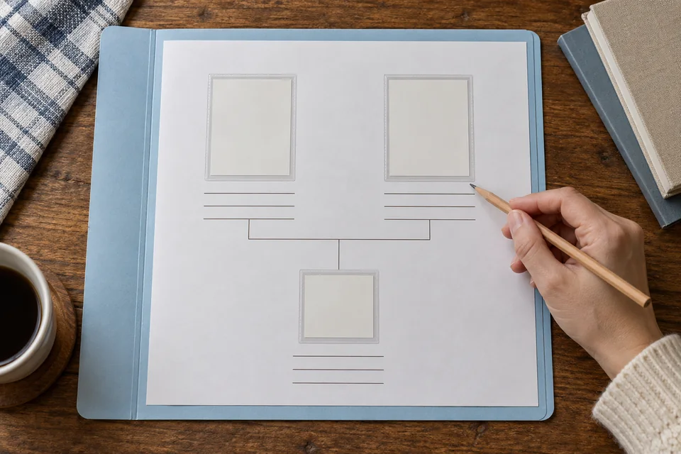 Completing parent records with confirmed information (AI illustration)